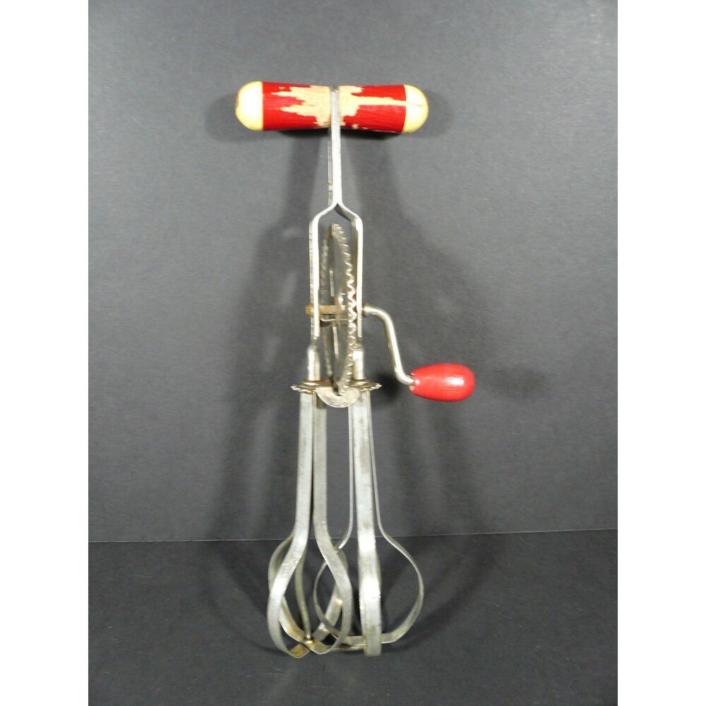 Vintage EKCO A&J High Speed Super Center Drive Egg Beater Hand Mixer USA